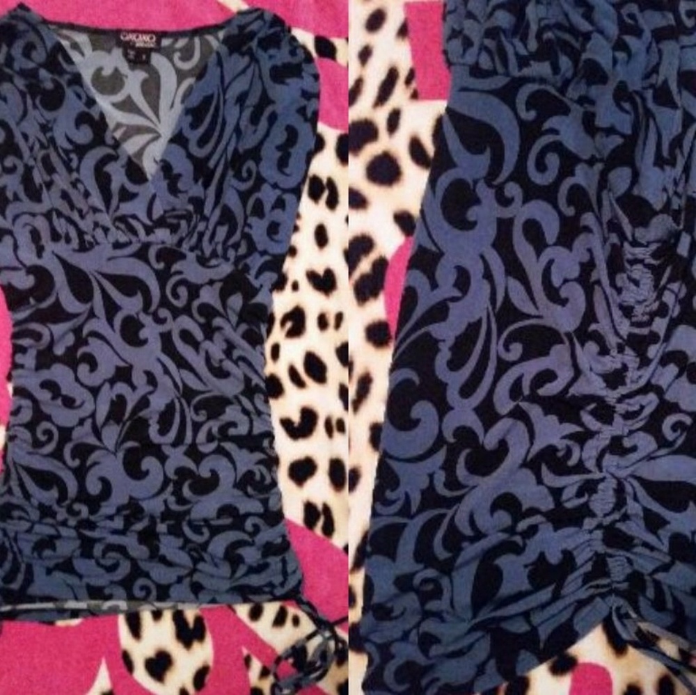 XOXO Tribal Design Ruched Side Top